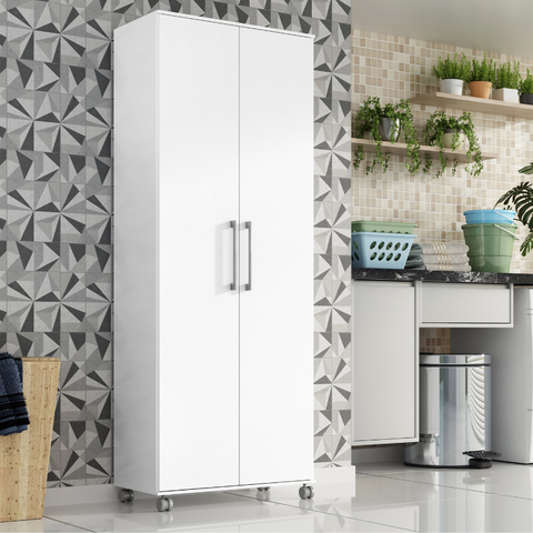 Armario Lavanderia Manuela 2 Pts 1,80m com Rodinhas