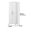 Ver imagem 3 de Armario Lavanderia Manuela 2 Pts 1,80m com Rodinhas