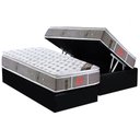 Ver imagem 1 de Cama Box Baú Solteiro: Colchão Molas Pocket Ensacadas Castor Light Stress Oxygen New One Face +