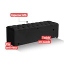 Ver imagem 6 de Recamier Baú Berlim Veludo Preto Casal 1,30m Estofado Pés PVC Preto