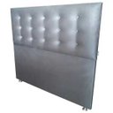 Ver imagem 4 de Cabeceira Casal Botonê 15 com Pés Suede Liso Cinza 140 X 120 Rbl