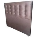 Ver imagem 3 de Cabeceira Casal Botonê 15 com Pés Suede Liso Marrom 140 X 120 Rbl