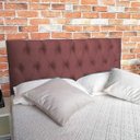 Ver imagem 2 de Cabeceira Solteiro Luna Suede Liso Marrom 90 x 60 Rbl