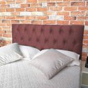 Ver imagem 1 de Cabeceira Solteiro Luna Suede Liso Marrom 90 x 60 Rbl