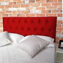 Ver imagem 3 de Cabeceira Solteiro Luna Suede Liso Vermelho 90 x 60 RBL