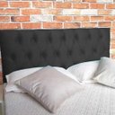 Ver imagem 1 de Cabeceira Solteiro Luna Suede Preto 90 x 60 RBL