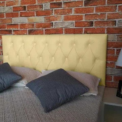 Cabeceira Solteiro Luna Corino Bege 90 x 60 RBL