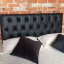 Ver imagem 2 de Cabeceira Queen Luna Corino Preto 160 x 60 RBL