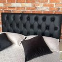 Ver imagem 1 de Cabeceira Casal Luna Corino Preto 140 x 60 RBL