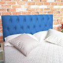 Ver imagem 1 de Cabeceira Queen Luna Suede Liso Azul Royal 160 x 120 RBL