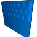 Ver imagem 4 de Cabeceira Queen Luna Suede Liso Azul Royal 160 x 120 RBL
