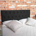 Ver imagem 1 de Cabeceira King Luna Suede Liso Preto 195 x 120 RBL