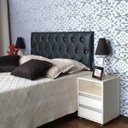 Ver imagem 2 de Cabeceira King Luna Corino Preto Com Strass 195 x 60 RBL