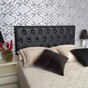 Ver imagem 1 de Cabeceira King Luna Corino Preto Com Strass 195 x 60 RBL