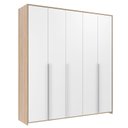 Ver imagem 1 de Guarda-Roupa Infantil MDF 5 Portas Modulados Branco/Carvalho Treviso