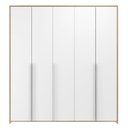 Ver imagem 4 de Guarda-Roupa Infantil MDF 5 Portas Modulados Branco/Carvalho Treviso