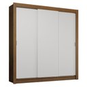Ver imagem 3 de Guarda-roupa Casal 3 Portas de Correr Rustic/branco Sublime Plus Madesa