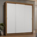 Ver imagem 1 de Guarda-roupa Casal 3 Portas de Correr Rustic/branco Sublime Plus Madesa