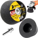 Ver imagem 1 de Rebolo Copo Cônico 100x50 Grão 60 Desbaste Lixa + Adaptador M14
