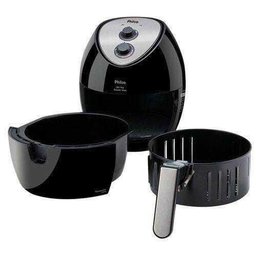 Fritadeira Elétrica Philco Air Fry Saúde Inox 3L Preta - 110V - 3