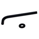 Ver imagem 1 de Braço Redondo Preto para Ducha ou Chuveiro - Máxima Metais