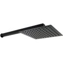 Ver imagem 1 de Ducha Quadrada 25x25 Inox Preto Alto Brilho Borda Fina com Braço Quadrado - Máxima Metais