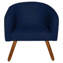 Ver imagem 3 de Kit 2 Poltronas Decorativa Stella Suede Azul Marinho Pés Palito - D'Rossi