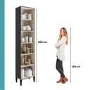 Ver imagem 3 de Paneleiro Miami 3 Portas 5 Prateleiras Carraro Preto Touch