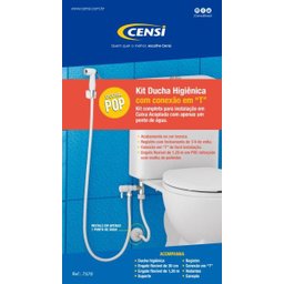 Ducha Higiênica Completa com Derivação em Abs Branco 1/2" Censi - 2