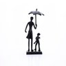 Escultura Em Metal Preto Mãe e Filho 22x7,8cm - 6