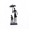 Escultura Em Metal Preto Mãe e Filho 22x7,8cm - 1