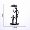 Escultura Em Metal Preto Mãe e Filho 22x7,8cm - 2