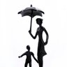 Escultura Em Metal Preto Mãe e Filho 22x7,8cm - 5