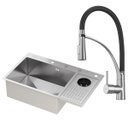 Ver imagem 1 de Kit Cuba Gourmet Zurique Aço Inox 304 e Torneira Gourmet Florença Monocomando Goldenx