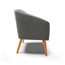 Ver imagem 4 de Kit 2 Poltronas Decorativa Stella Suede Grafite Pés Palito - D'Rossi