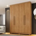 Ver imagem 2 de Guarda Roupa New Master 4 Portas 3 Gavetas 8 Prateleiras - Benetil