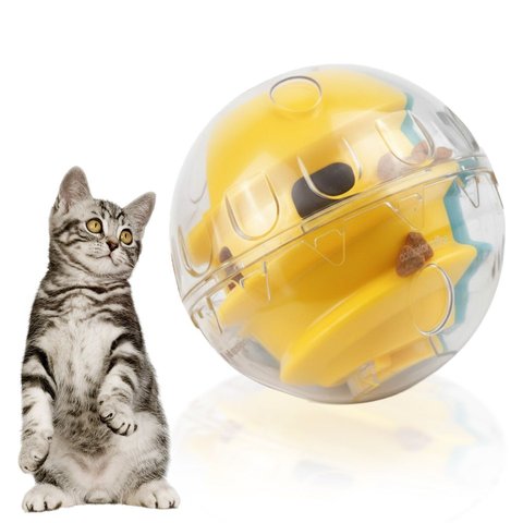 Bola de Petiscos Brinquedo Cachorro Gato Caes Pet Racao Bolinha Anti Estresse Interativa Comedouro P