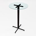Ver imagem 2 de Mesa Alta Bar Bistrô Redonda Vidro Industrial Black Don Castro Decor Conjunto de Mesas e Cadeiras