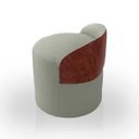 Ver imagem 3 de Puff Encosto Corino Bouclé Confortável Resistente Decorativo Yuri