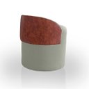 Ver imagem 4 de Puff Encosto Corino Bouclé Confortável Resistente Decorativo Yuri