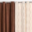 Ver imagem 2 de Cortina Tecido Jacquard com Cetim Amassado 3,00m x 2,50m Malibu - Tabaco - Tabaco