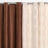 Cortina Tecido Jacquard com Cetim Amassado 3,00m x 2,50m Malibu - Tabaco - Tabaco - 2
