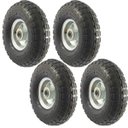 Ver imagem 1 de Kit 4 Rodas Aro 4 Drift Trike Carrinho Com Pneu 3.50-4 e câmara