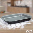 Ver imagem 3 de Assadeira Rasa Antiaderente Retangular 28cm Alumínio Tramontina