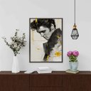 Ver imagem 1 de Quadro Elvis Presley - Love Me Tender 24x18cm - com Vidro:moldura Branca
