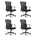 Ver imagem 1 de Kit 4 Cadeiras de Escritório Diretor Apex - Preta