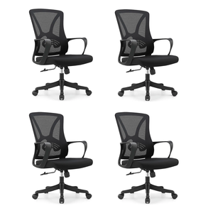 Kit 4 Cadeiras de Escritório Diretor Apex - Preta