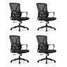 Kit 4 Cadeiras de Escritório Diretor Apex - Preta - 1