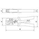 Ver imagem 2 de Alicate Crimpador Pro RJ11/RJ12/RJ45 com Cabo Laranja - Tramontina 44057/100