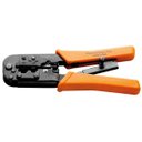Ver imagem 1 de Alicate Crimpador Pro RJ11/RJ12/RJ45 com Cabo Laranja - Tramontina 44057/100